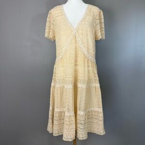 NWT Sundance Size Petite Medium Walk in the Meadows Lace Dress Romantic Boho